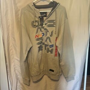 Gray and Red Lightweight hoodie